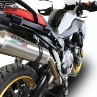 Pot echappement compatible avec Bmw F 850 Gs -Adventure 2021-2024, Satinox , Échappement légal, homologué,silencieux avec db killer amovible et tuyau de liaison spécifique 