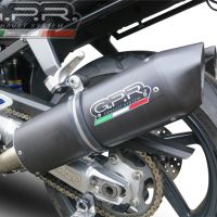 Pot echappement compatible avec Aprilia Sl -Falco 1000 2000-2004, Furore Nero, Paire de pot d'échappement homologuées, livrées avec db killer amovible et raccords spécifiques 