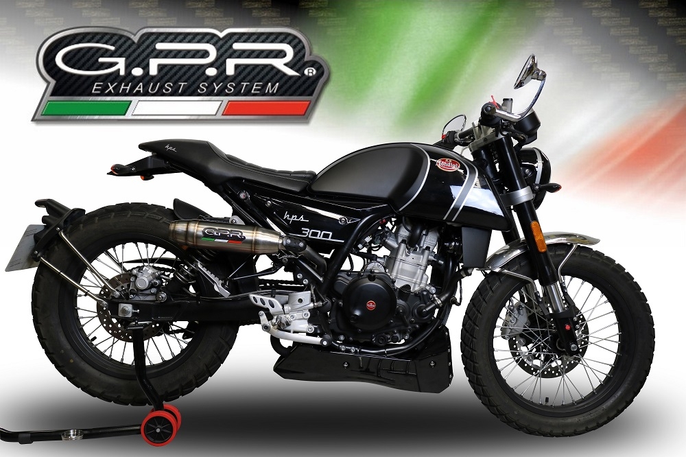 Pot echappement compatible avec F.B. Mondial Hps 300 Pagani 2021-2022, Deeptone Inox, Échappement légal, homologué,silencieux avec db killer amovible et tuyau de liaison spécifique 