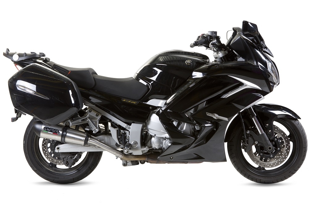 GPR pot echappement compatible avec Yamaha Fjr 1300 2017-2020, New Grand Prix Evo Titanium, Paire de pot d'échappement homologuées, livrées avec db killer amovible et raccords spécifiques 