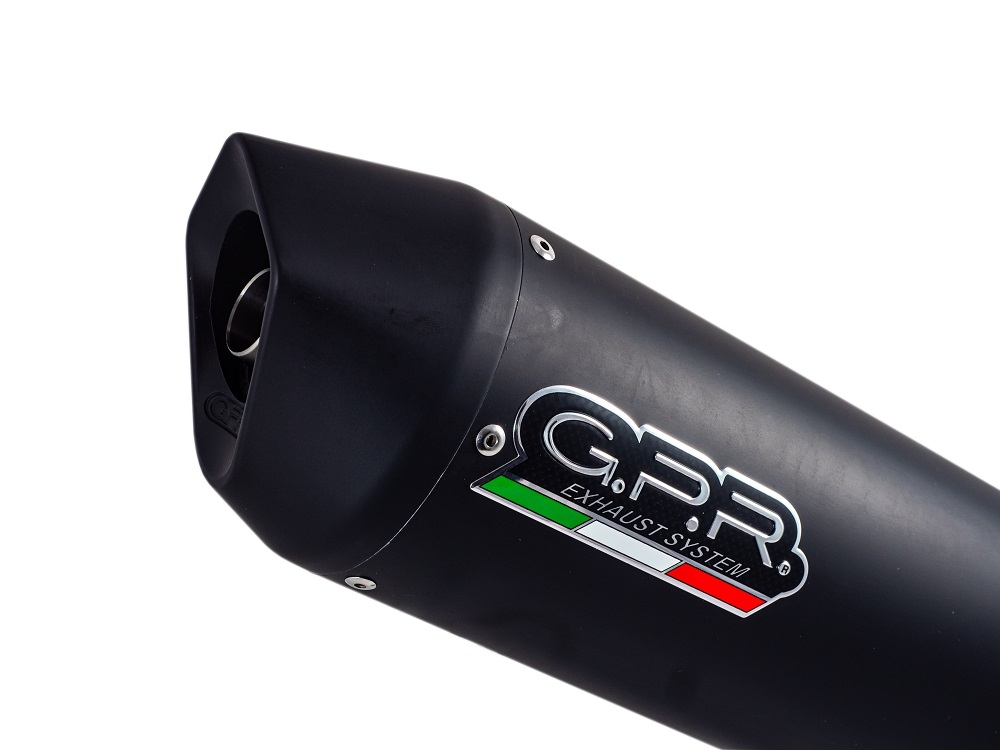Pot echappement compatible avec Aprilia Dorsoduro 900 2017-2020, Furore Nero, Double pot échappement racing, avec les tuyaux de liaison, article sans homologation 