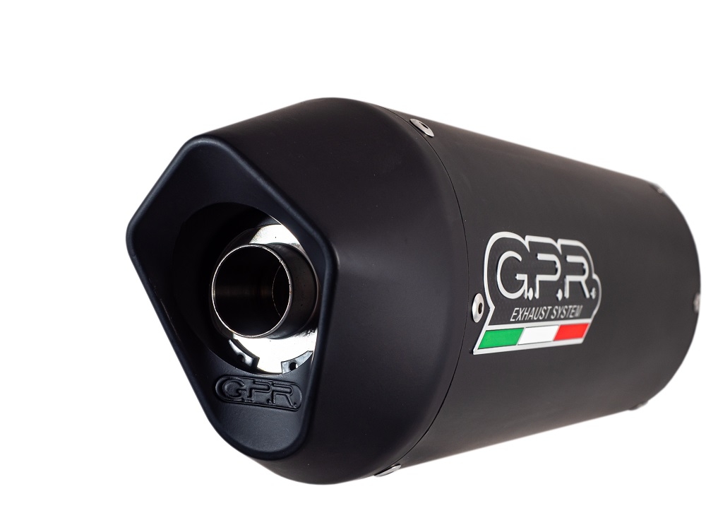 Pot echappement compatible avec Aprilia Dorsoduro 900 2017-2020, Furore Nero, Double pot échappement racing, avec les tuyaux de liaison, article sans homologation 