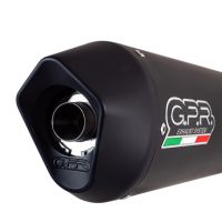 Pot echappement compatible avec Aprilia Dorsoduro 900 2017-2020, Furore Nero, Double pot échappement racing, avec les tuyaux de liaison, article sans homologation 