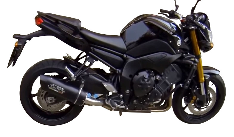 Pot echappement compatible avec Yamaha Fz 8 2010-2016, Furore Nero, Échappement légal, homologué,silencieux avec db killer amovible et tuyau de liaison spécifique 
