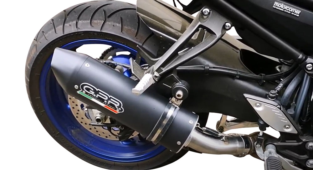 Pot echappement compatible avec Yamaha Fz 8 2010-2016, Furore Nero, Échappement légal, homologué,silencieux avec db killer amovible et tuyau de liaison spécifique 