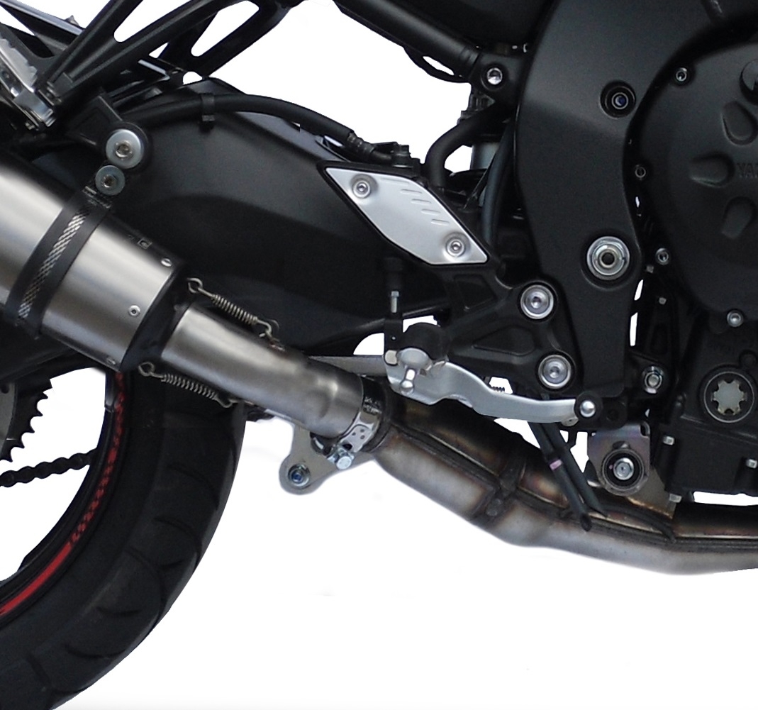 Pot echappement compatible avec Yamaha Fz 8 2010-2016, Trioval, Échappement légal, homologué,silencieux avec db killer amovible et tuyau de liaison spécifique 