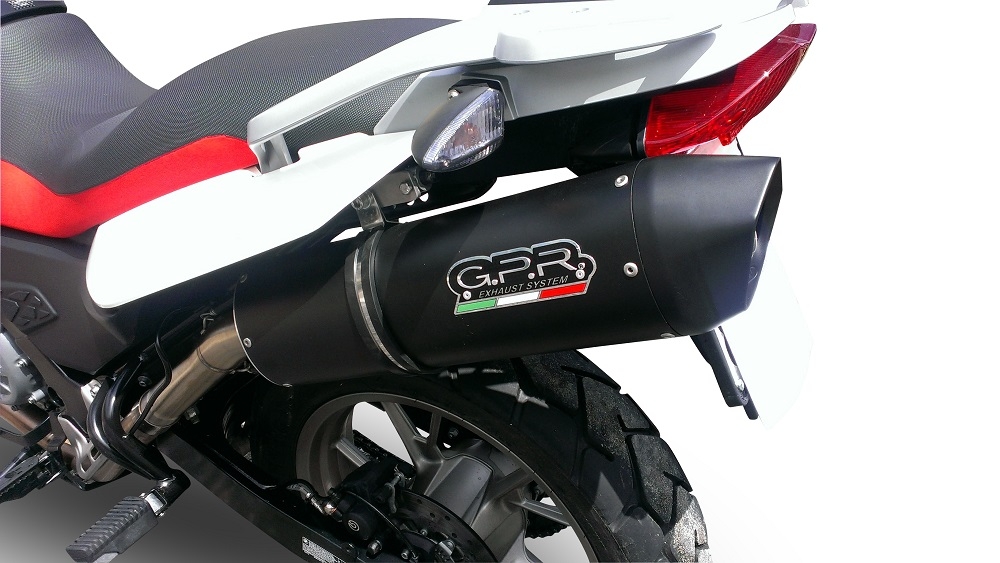Pot echappement compatible avec Bmw G 650 X -Country -Challenge -Moto 2006-2012, Furore Nero, Échappement légal, homologué,silencieux avec db killer amovible et tuyau de liaison spécifique 