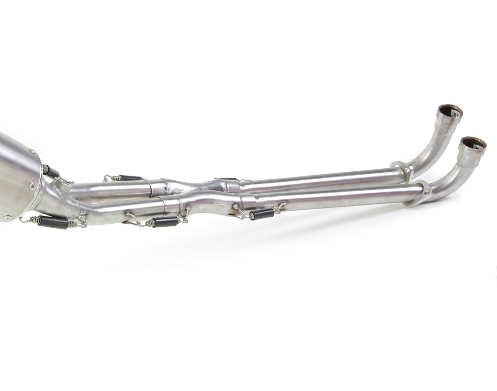 Pot echappement compatible avec Yamaha T-Max 500 2001-2011, Trioval, Homologué et légal, système d'échappement complet, avec db killer amovible 