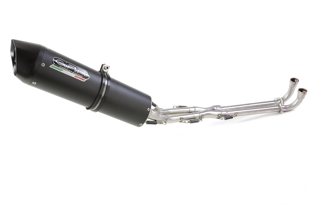 Pot echappement compatible avec Yamaha T-Max 500 2001-2011, Furore Nero, Homologué et légal, système d'échappement complet, avec db killer amovible 