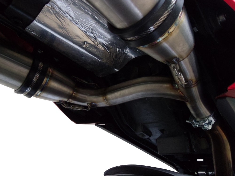 Pot echappement compatible avec Suzuki Gsr 600 2006-2011, Deeptone Inox, Paire de pot d'échappement homologuées, livrées avec db killer amovible et raccords spécifiques 