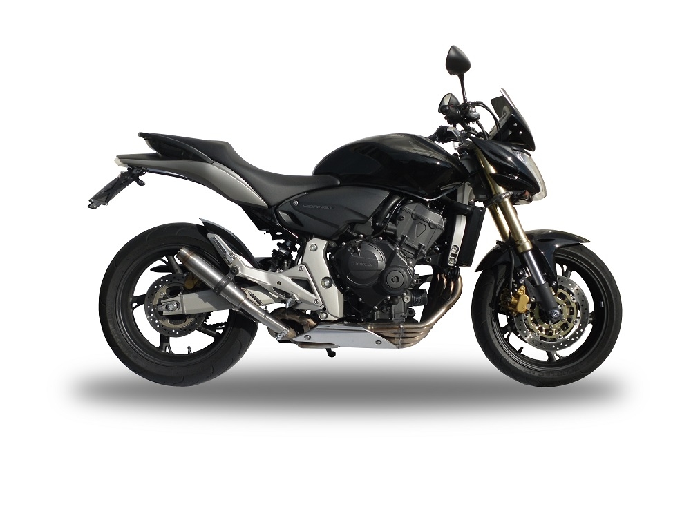 Pot echappement compatible avec Honda Hornet Cb 600 F 2007-2014, Deeptone Inox, Échappement légal, homologué,silencieux avec db killer amovible et tuyau de liaison spécifique 