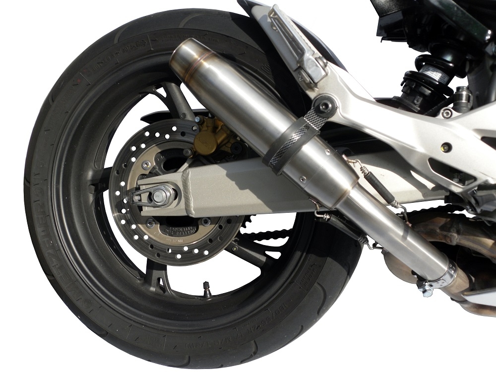Pot echappement compatible avec Honda Hornet Cb 600 F 2007-2014, Deeptone Inox, Échappement légal, homologué,silencieux avec db killer amovible et tuyau de liaison spécifique 