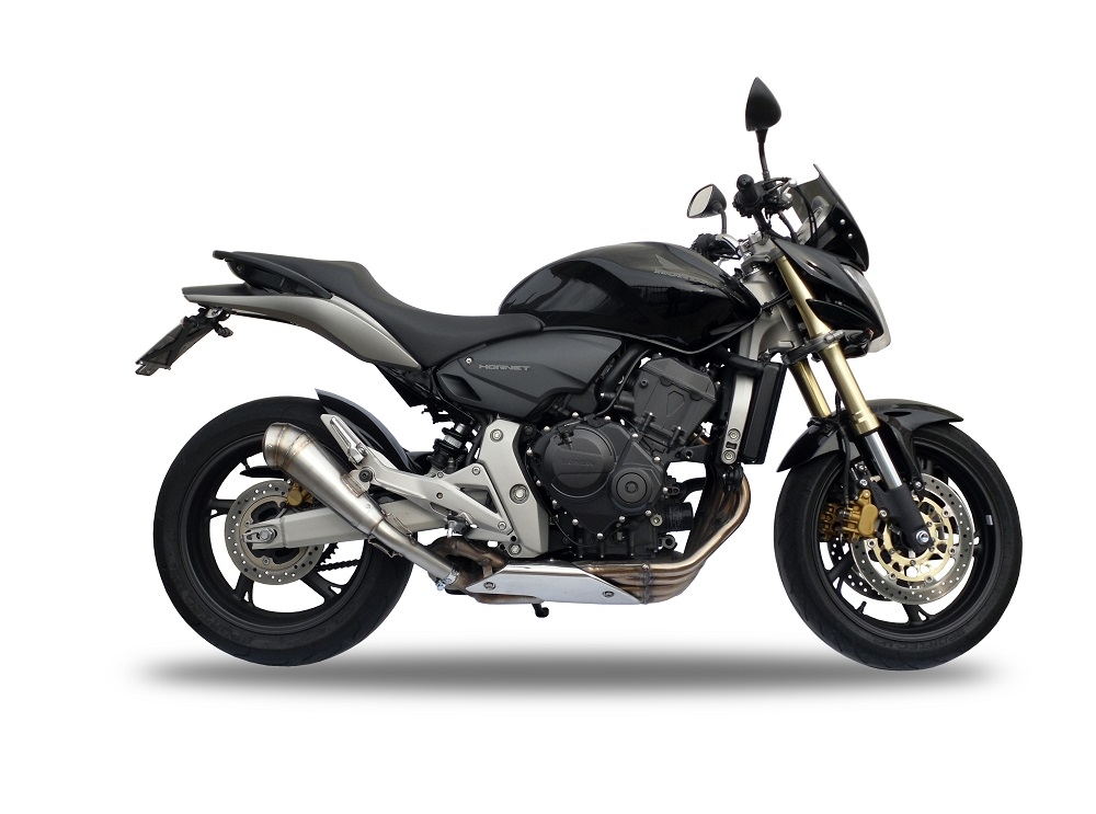 Pot echappement compatible avec Honda Hornet Cb 600 F 2007-2014, Powercone Evo, Échappement légal, homologué,silencieux avec db killer amovible et tuyau de liaison spécifique 