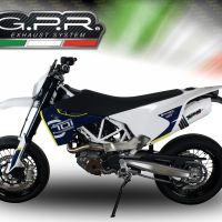 Pot echappement compatible avec Husqvarna Enduro 701 2015-2016, Albus Ceramic, Échappement légal, homologué,silencieux avec db killer amovible et tuyau de liaison spécifique 
