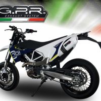 Pot echappement compatible avec Husqvarna Enduro 701 2015-2016, Albus Ceramic, Échappement légal, homologué,silencieux avec db killer amovible et tuyau de liaison spécifique 