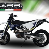 Pot echappement compatible avec Husqvarna Enduro 701 2017-2020, Furore Evo4 Nero, Pot Echappement homologué pour les marchés non européens 