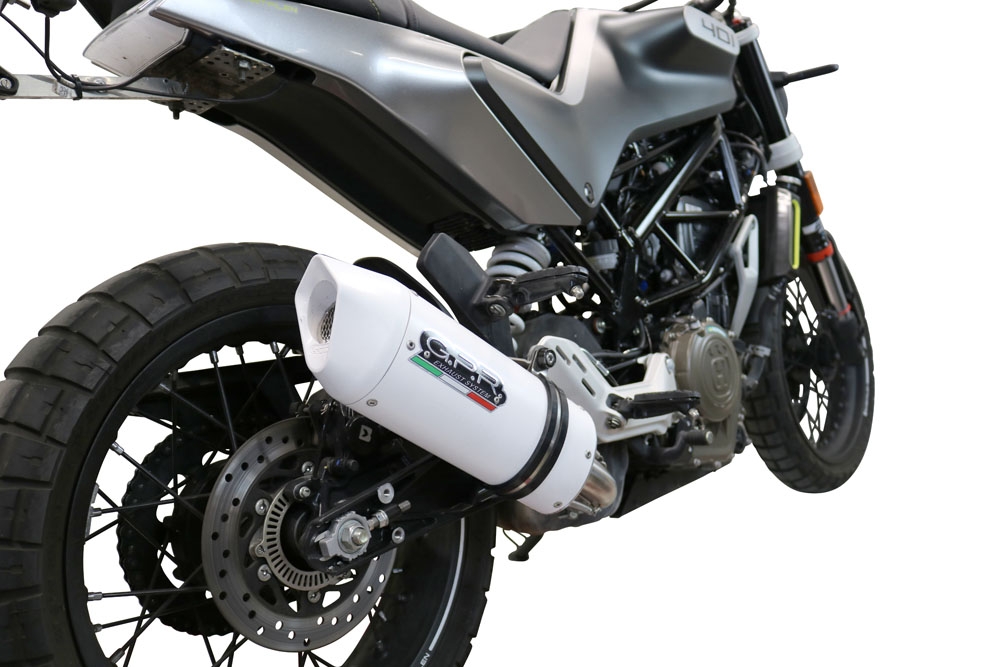 Pot echappement compatible avec Husqvarna Vitpilen 401 2020-2020, Albus Evo4, Échappement légal, homologué,silencieux avec db killer amovible et tuyau de liaison spécifique 