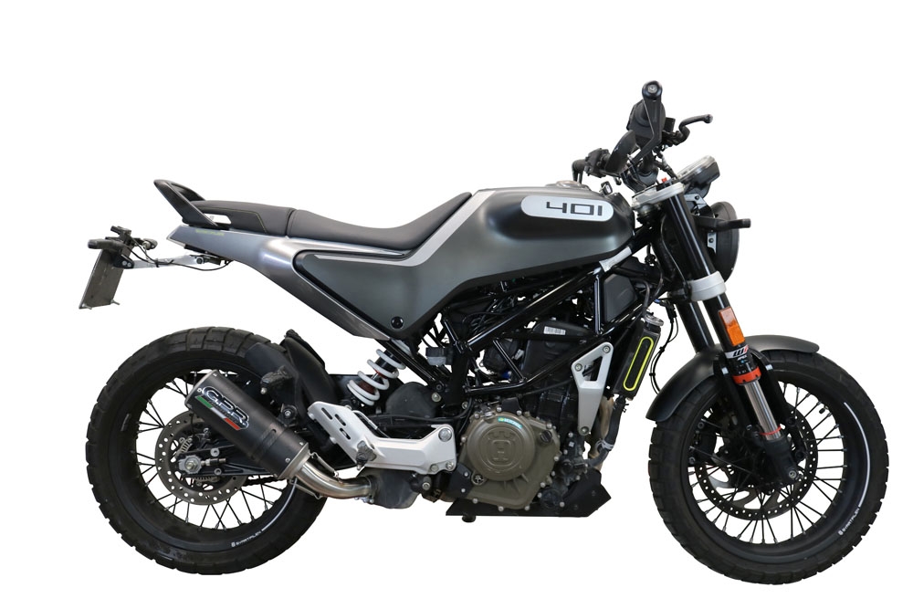 Pot echappement compatible avec Husqvarna Vitpilen 401 2021-2023, M3 Black Titanium, Échappement légal, homologué,silencieux avec db killer amovible et tuyau de liaison spécifique 