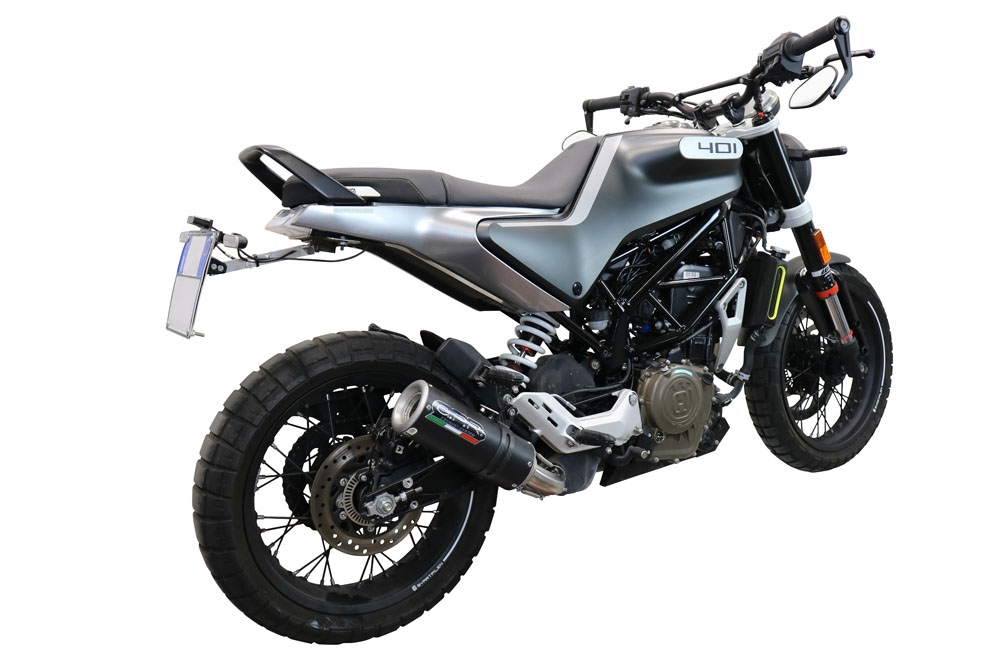Pot echappement compatible avec Husqvarna Vitpilen 401 2021-2023, M3 Black Titanium, Échappement légal, homologué,silencieux avec db killer amovible et tuyau de liaison spécifique 