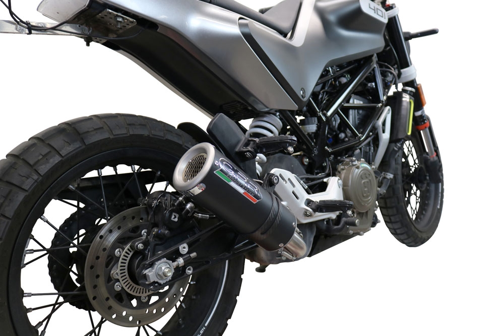 Pot echappement compatible avec Husqvarna Vitpilen 401 2021-2023, M3 Black Titanium, Échappement légal, homologué,silencieux avec db killer amovible et tuyau de liaison spécifique 
