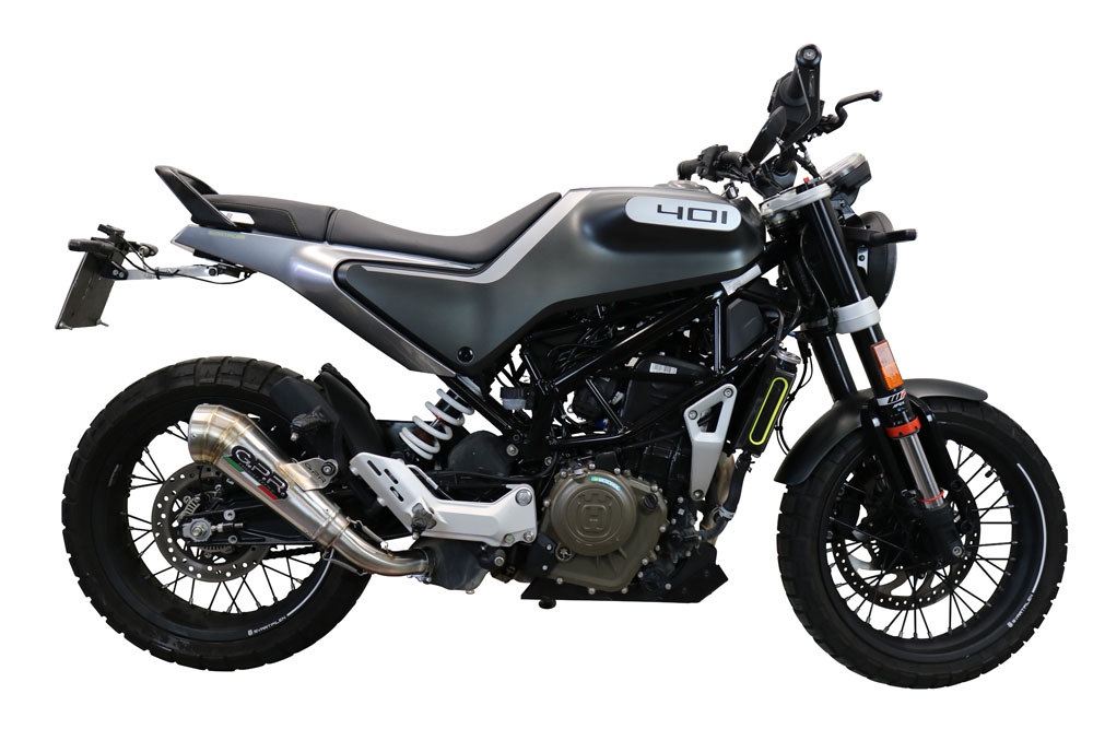 Pot echappement compatible avec Husqvarna Vitpilen 401 2021-2023, Powercone Evo, Échappement légal, homologué,silencieux avec db killer amovible et tuyau de liaison spécifique 