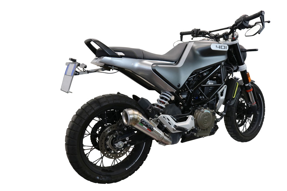 Pot echappement compatible avec Husqvarna Vitpilen 401 2021-2023, Powercone Evo, Échappement légal, homologué,silencieux avec db killer amovible et tuyau de liaison spécifique 