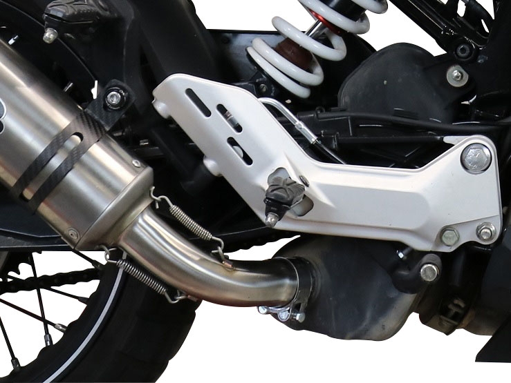 Pot echappement compatible avec Husqvarna Vitpilen 401 2020-2020, Furore Evo4 Nero, Échappement légal, homologué,silencieux avec db killer amovible et tuyau de liaison spécifique 