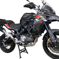 Pot echappement compatible avec Benelli Trk 502 X 2017-2020, Furore Evo4 Nero, Échappement légal, homologué,silencieux avec db killer amovible et tuyau de liaison spécifique 