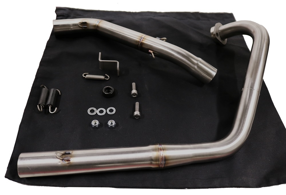 Pot echappement compatible avec Zontes Gk 125 2022-2024, Albus Ceramic, Pot échappement complet, non légal pour les pays de l'UE, avec db killer amovible 