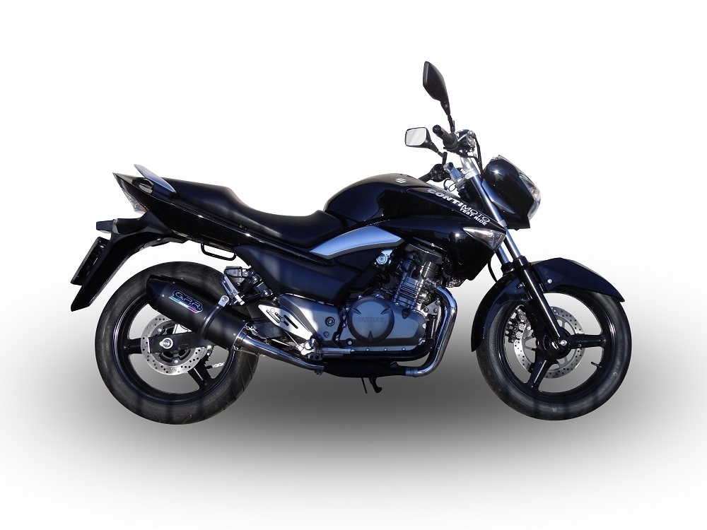 Pot echappement compatible avec Suzuki Gw 250 F Inazuma 2012-2017, Furore Poppy, Paire de pot d'échappement homologuées, livrées avec db killer amovible et raccords spécifiques 