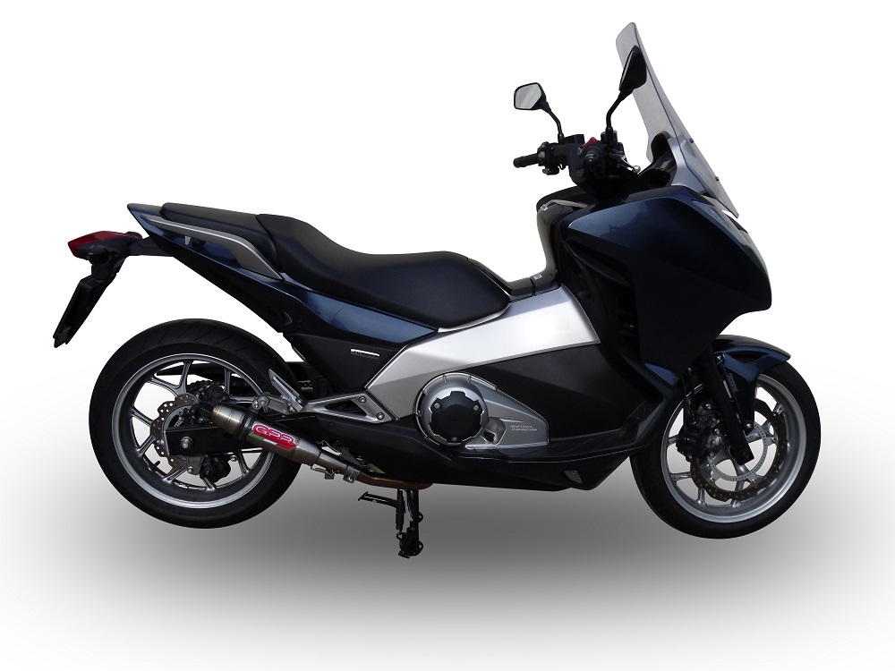 Pot echappement compatible avec Honda Integra 750 2014-2015, Deeptone Inox, Échappement légal, homologué,silencieux avec db killer amovible et tuyau de liaison spécifique 