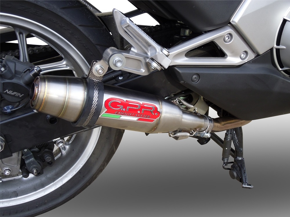 Pot echappement compatible avec Honda Integra 750 2014-2015, Deeptone Inox, Échappement légal, homologué,silencieux avec db killer amovible et tuyau de liaison spécifique 