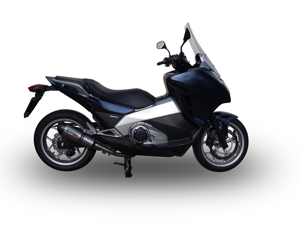 GPR exhaust compatible with  Honda Integra 700 2012-2013, New Grand Prix Evo Titanium, Slip-on exhaust including removable db killer and link pipe, EPA-compliant 