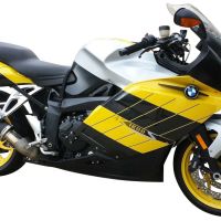 Pot echappement compatible avec Bmw K 1200 S -R 2004-2008, Furore Nero, Échappement légal, homologué,silencieux avec db killer amovible et tuyau de liaison spécifique 