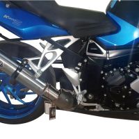 Exhaust compatible with Bmw K1200S K1200R 2004-2008, M3 Inox , Slip-on exhaust including removable db killer and link pipe, EPA-compliant 
