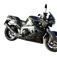 GPR exhaust compatible with  Bmw K1300S K1300R 2009-2014, Furore Nero, Slip-on exhaust including removable db killer, link pipe and catalyst,  EPA-compliant 
