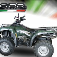 Pot echappement compatible avec Kawasaki KVF 750 2005-2011, Deeptone Atv, Homologué et légal, système d'échappement complet, avec db killer amovible 