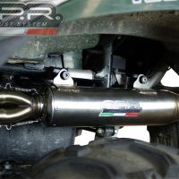 Pot echappement compatible avec Kawasaki KVF 750 2005-2011, Deeptone Atv, Homologué et légal, système d'échappement complet, avec db killer amovible 