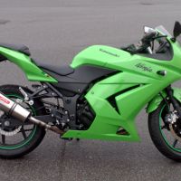GPR pot echappement compatible avec  Kawasaki Z250  2013-2016, New Grand Prix Evo Titanium, Échappement légal, homologué,silencieux avec db killer amovible et tuyau de liaison spécifique 