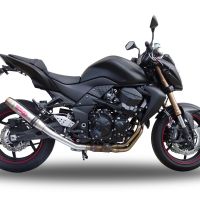 Pot echappement compatible avec Kawasaki Z 750 - R 2007-2014, Deeptone Inox, Échappement légal, homologué,silencieux avec db killer amovible et tuyau de liaison spécifique 