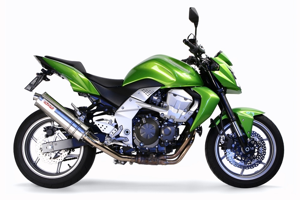 Pot echappement compatible avec Kawasaki Z 750 - R 2007-2014, Trioval, Échappement légal, homologué,silencieux avec db killer amovible et tuyau de liaison spécifique 