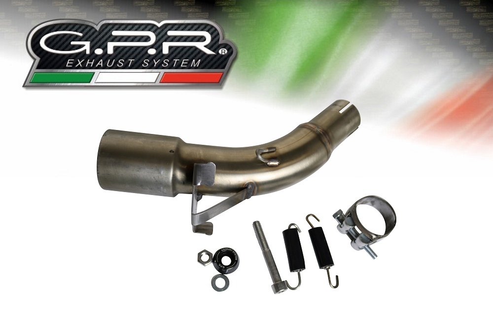 Pot echappement compatible avec Kawasaki Ninja 125 2021-2024, Furore Evo4 Nero, Échappement légal, homologué,silencieux avec db killer amovible et tuyau de liaison spécifique 