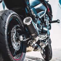 Pot echappement compatible avec Kawasaki Z 900 E 2017-2020, M3 Black Titanium, Échappement légal, homologué,silencieux avec db killer amovible et tuyau de liaison spécifique 