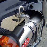 Pot echappement compatible avec Kawasaki Klr 600 1985-2004, Trioval, Échappement légal, homologué,silencieux avec db killer amovible et tuyau de liaison spécifique 