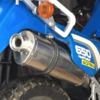 Pot echappement compatible avec Kawasaki Klr 600 1985-2004, Trioval, Échappement légal, homologué,silencieux avec db killer amovible et tuyau de liaison spécifique 