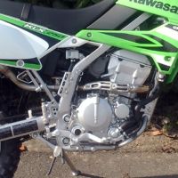 Pot echappement compatible avec Kawasaki KLX 250 R 1994-2007, Satinox , Échappement légal, homologué,silencieux avec db killer amovible et tuyau de liaison spécifique 