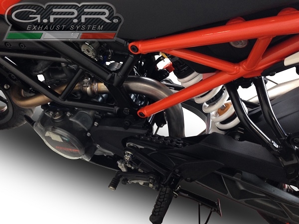 Pot echappement compatible avec Ktm Duke 250 2017-2020, Decatalizzatore, Suppresseur de cataliseu, décatalyseurr, article sans homologation 