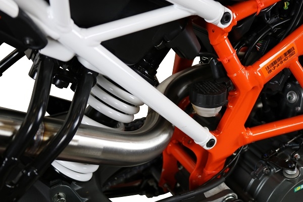 Pot echappement compatible avec Ktm Duke 250 2017-2020, Deeptone Inox, Pot échappement racing, avec les tuyaux de liaison, article sans homologation 