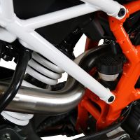 Pot echappement compatible avec Ktm Duke 250 2017-2020, Deeptone Inox, Pot échappement racing, avec les tuyaux de liaison, article sans homologation 