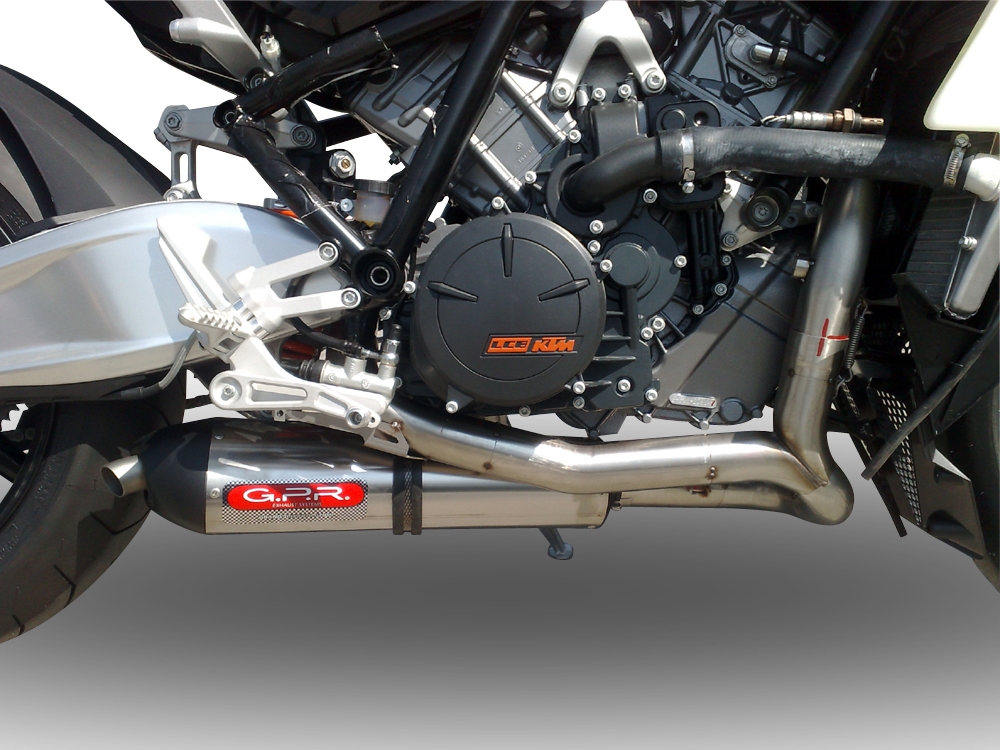 GPR exhaust compatible with  Ktm RC8R 2008-2014, New Grand Prix Evo Titanium, Full system exhaust including removable db killer and catalyst, EPA-compliant 